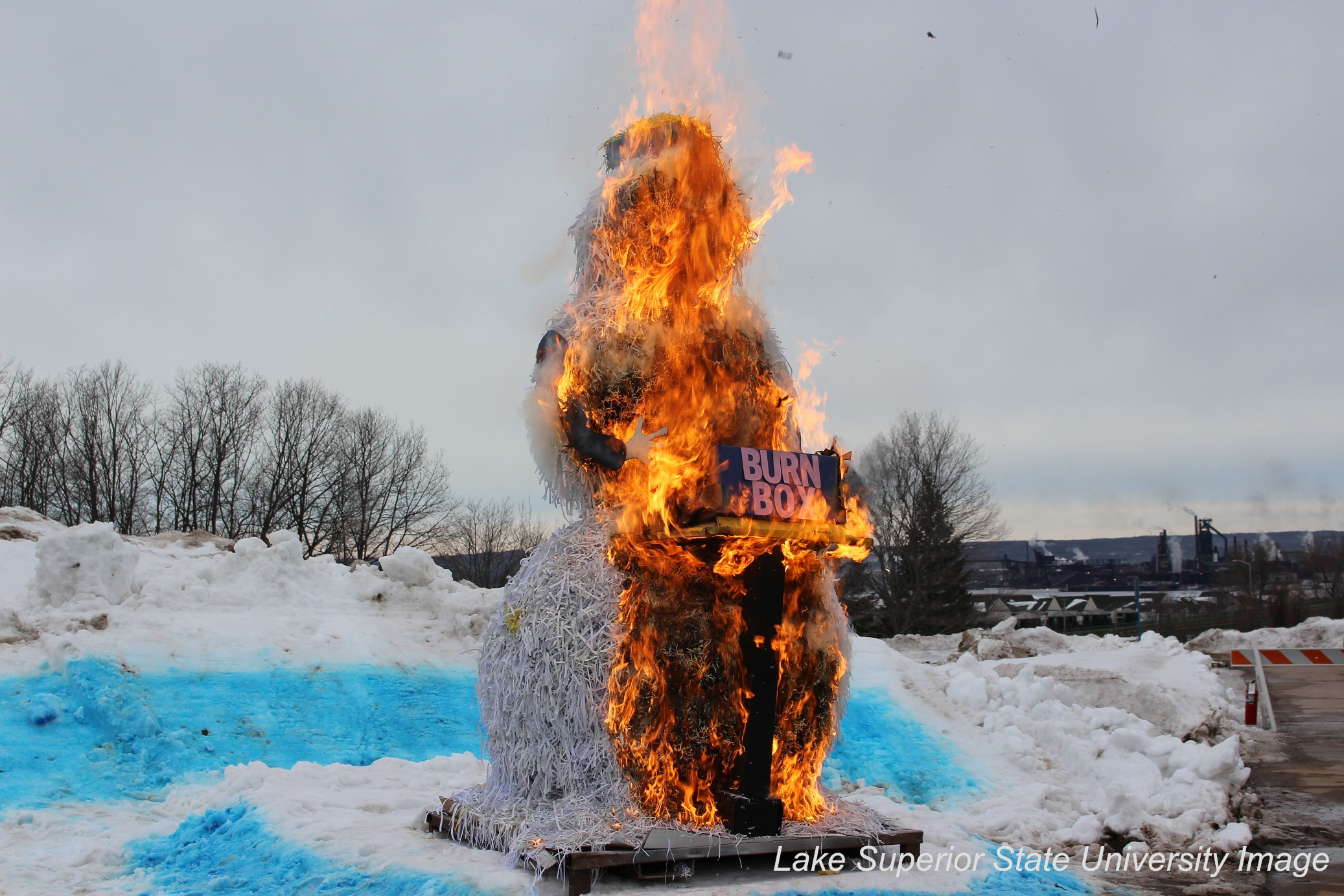 LSSU Snowman Burning to Celebrate Spring's Arrival Keweenaw Report