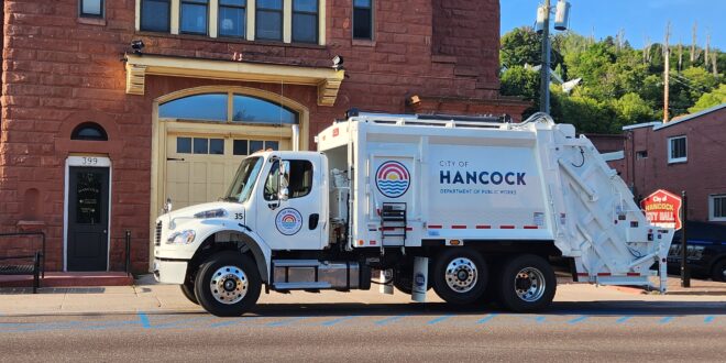 Hancock’s new garbage truck comes to town