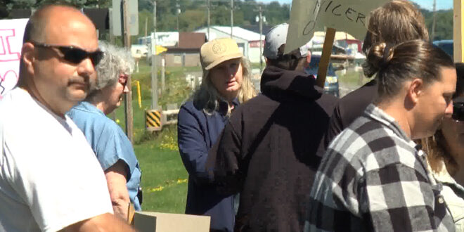 Upper Peninsula officials join prison staff at an informational demonstration in Baraga